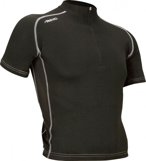 fietsshirt heren polyester zwart/wit maat S