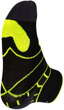 Wielrensokken Climayarn heren zwart/geel maat 39/42
