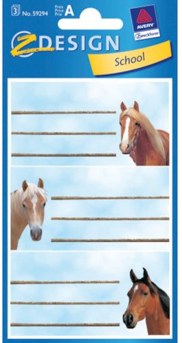 boeketiketten Z-design Paarden junior 76 x 120 mm papier
