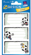 boeketiketten Z-design Voetbal junior 76 x 120 mm papier