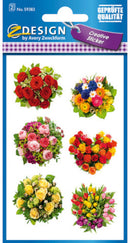 stickervel Bloemen junior 7,6 x 12 cm papier 12-delig