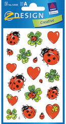 stickervel junior 7,6 x 12 cm papier groen/rood 57-delig
