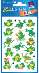 stickervel Kikker 7,6 x 12 cm papier groen 32-delig