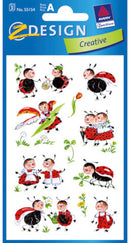 stickervel Ladybird junior 7,6 x 12 cm papier 39-delig