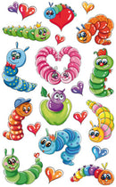 stickervel Rups 3D junior 7,6 x 12 cm papier 20-delig