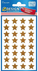 stickervel Sterren junior 7,6 x 12 cm papier goud 32-delig