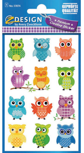 stickers Z-design Uil junior 76 x 120 mm papier