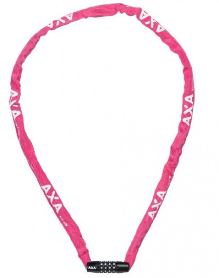 Kettingslot Axa Rigid RCC code 120/3,5 met polyester hoes - roze