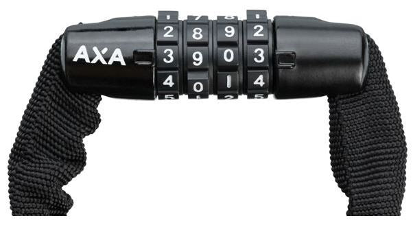 Kettingslot Axa Rigid RCC code 120/3,5 met polyester hoes - zwart