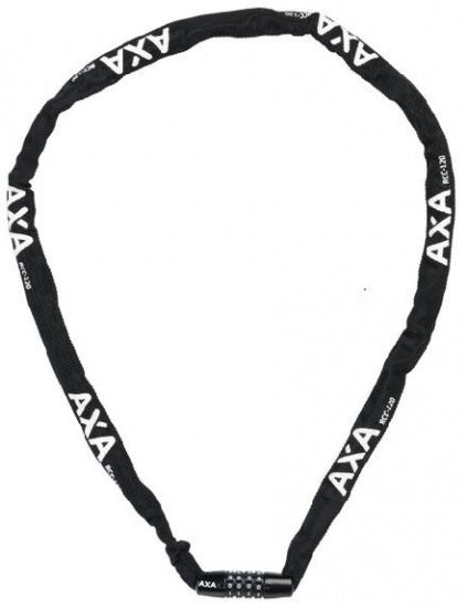 Kettingslot Axa Rigid RCC code 120/3,5 met polyester hoes - zwart