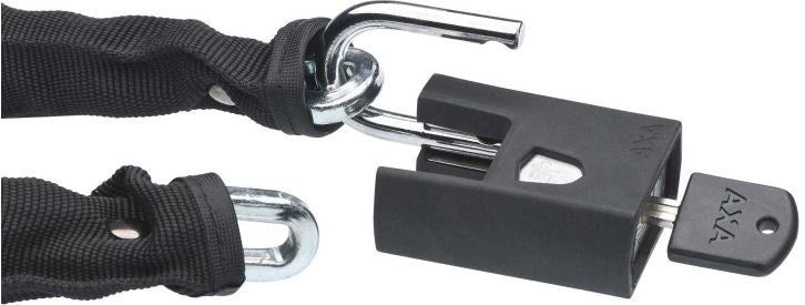 Kettingslot Axa Clinch+ 85/6 met polyester hoes - zwart