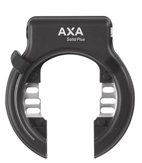 Ringslot Axa Solid Plus - met spatbordbevestiging - zwart (werkplaatsverpakking)