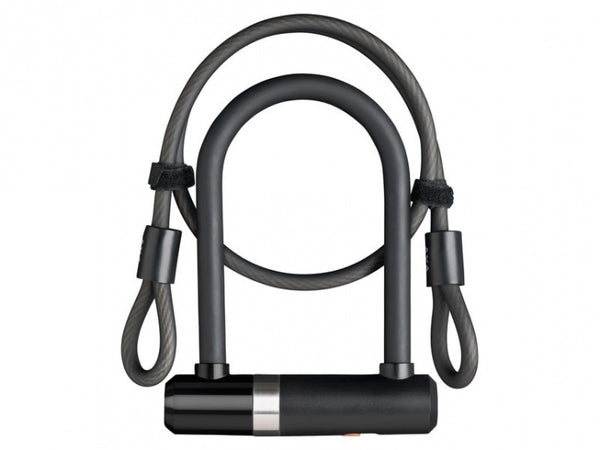 Beugelslot Axa Newton UL Mini + kabel 100/8 - zwart (op kaart)