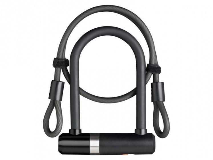 Beugelslot Axa Newton UL Mini + kabel 100/8 - zwart (op kaart)