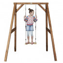 enkele schommel 181 x 160 x 207 cm hout bruin