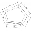 Krijtbord crooked zwart 41 cm