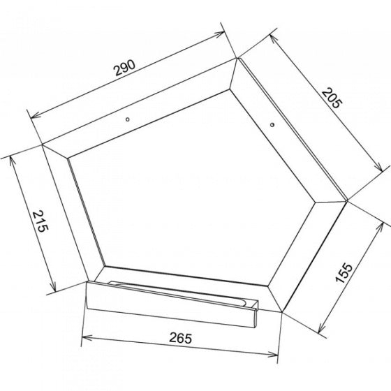 Krijtbord crooked zwart 41 cm
