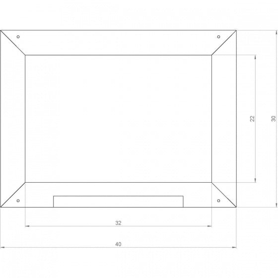 Krijtbord grijs/zwart 41 cm