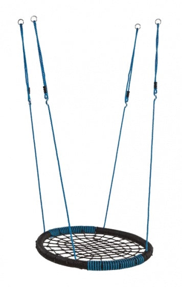 nestschommel 108 x 83,5 cm ovaal zwart/blauw