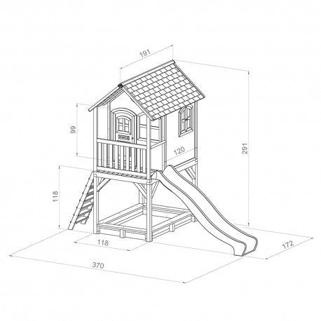 Sarah speelhuis 172 x 373 x 290 cm blank