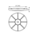 schotelschommel 28 cm geel