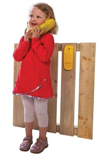 speelgoedtelefoon voor speelhuisjes 21 cm geel