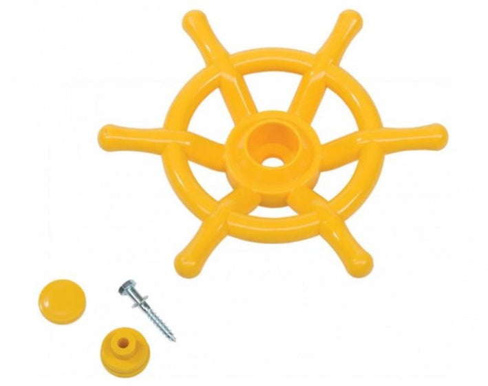 Stuurwiel boot voor speelhuisje 35 cm geel