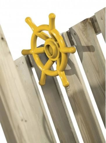 Stuurwiel boot voor speelhuisje 35 cm geel