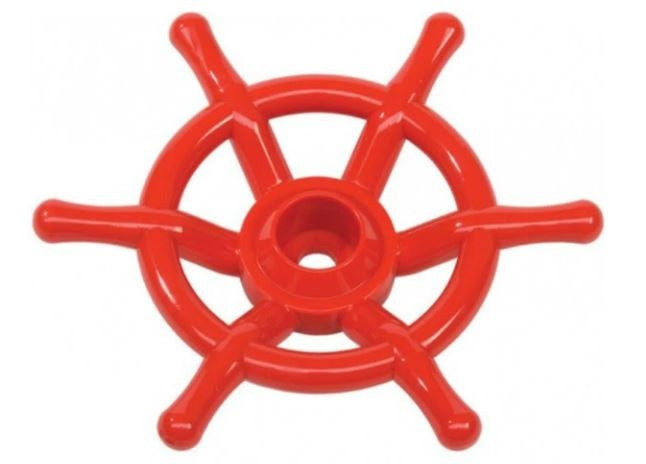 Stuurwiel boot voor speelhuisje 35 cm rood