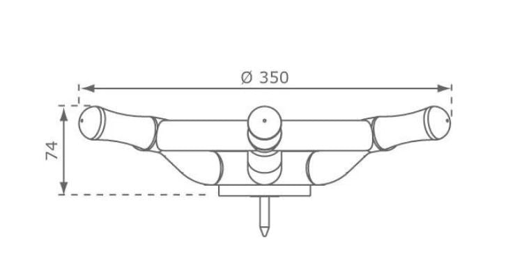 Stuurwiel boot voor speelhuisje 35 cm groen