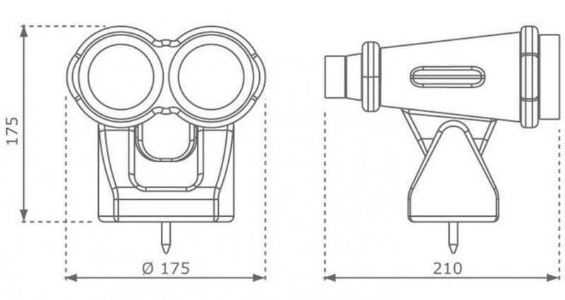 verrekijker voor speeltoren groen 21 cm