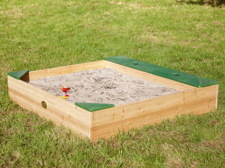 zandbak Amy 115 x 115 x 21,8 cm hout naturel