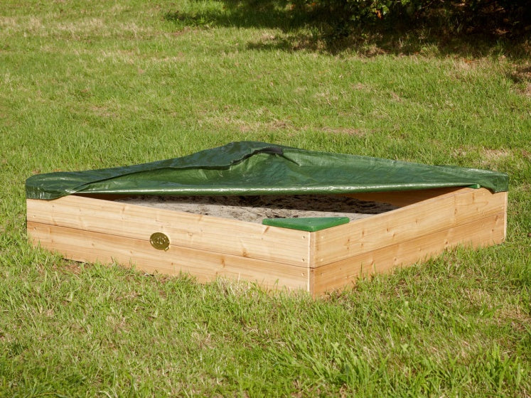 zandbak Amy 115 x 115 x 21,8 cm hout naturel