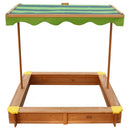 zandbak Lily 118 x 118 x 18 cm hout lichtbruin