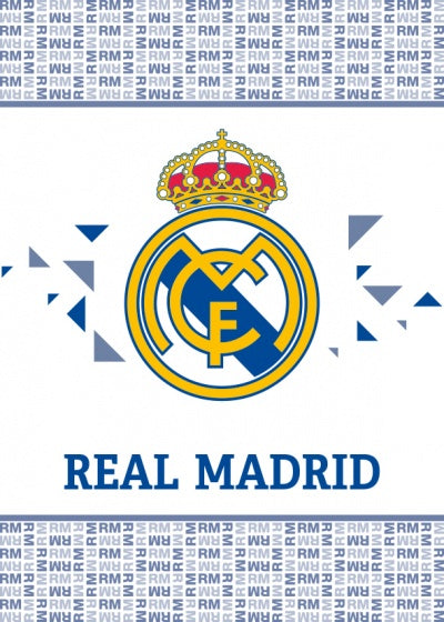 fleecedeken Real Madrid 110 x 140 cm wit