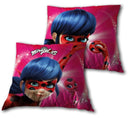 kussen Miraculous Ladybug donkerroze/rood 35 x 35 cm