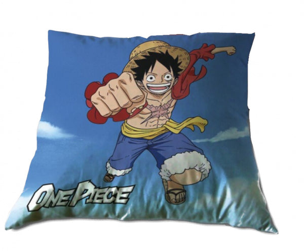 kussen Monkey D. Luffy 35 x 35 cm polyester blauw