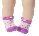 poppensokjes voor pop tot 46 cm paars