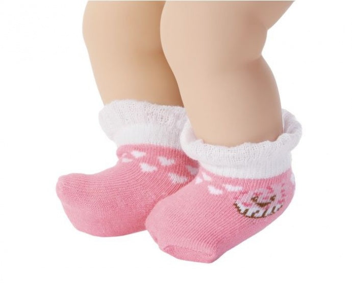 poppensokjes voor pop tot 46 cm roze