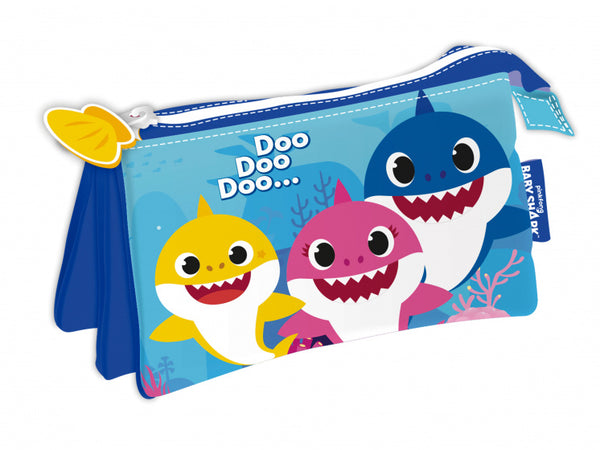 etui Baby Shark junior 21 x 11 cm polyester blauw