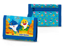portemonnee Sharky junior 13 x 8 cm polyester blauw