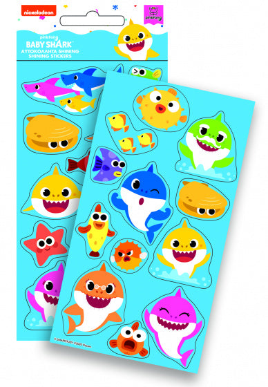stickers Baby Shark glans 10 x 21 cm junior foam