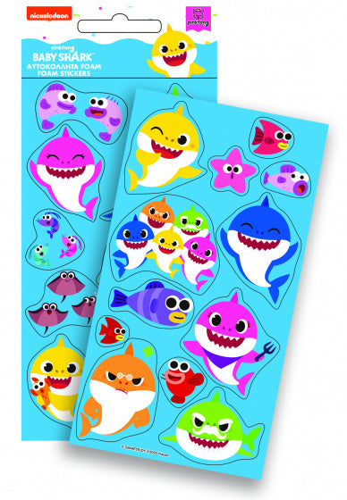 stickers Baby Shark 10 x 21 cm junior foam