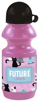 drinkfles junior 330 ml 6 x 18 cm roze/zwart