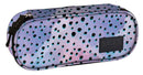 etui stippen meisjes 22 x 9 cm polyester roze/zwart