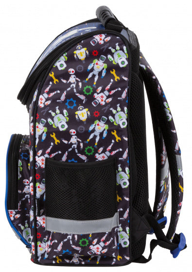 rugzak Robots jongens 15 liter polyester zwart/blauw