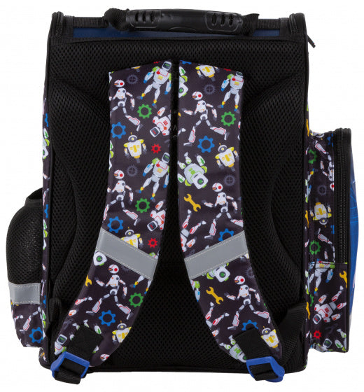 rugzak Robots jongens 15 liter polyester zwart/blauw