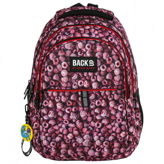 schooltas frambozen meisjes 25 liter 40 cm polyester rood
