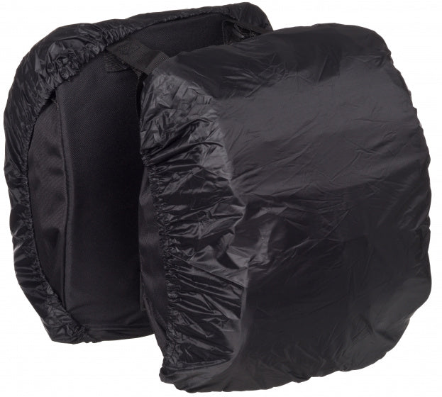 dubbele fietstas 2 x 17 liter zwart