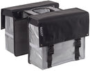 dubbele fietstas Bisonyl 34 liter zwart/zilver